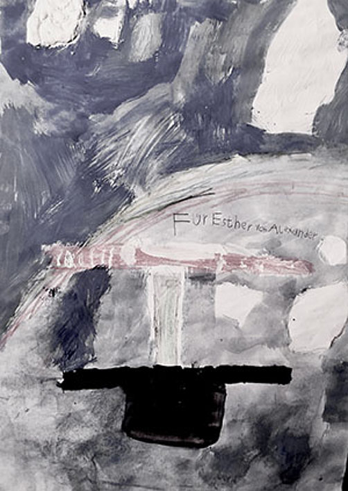 Expressive schwarz-weiße Malerei